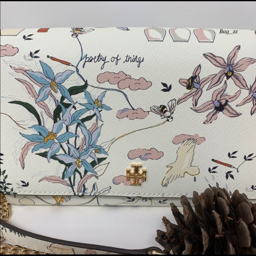 Tory Burch Emerson Printed Chain Wallet